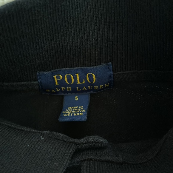 Polo, Ralph Lauren boys, size 5 black short sleeve polo - Picture 3 of 4
